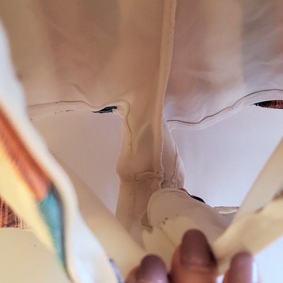 Crystal Sky White and Multi Colored Stripped Halter Back Zip-Up Romper Size S - Picture 12 of 16